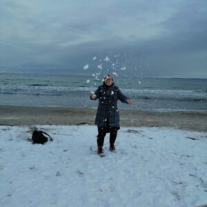 Spaß im Schnee an der Ostsee