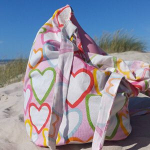 Lieblingsstrandtasche mit Herzchen