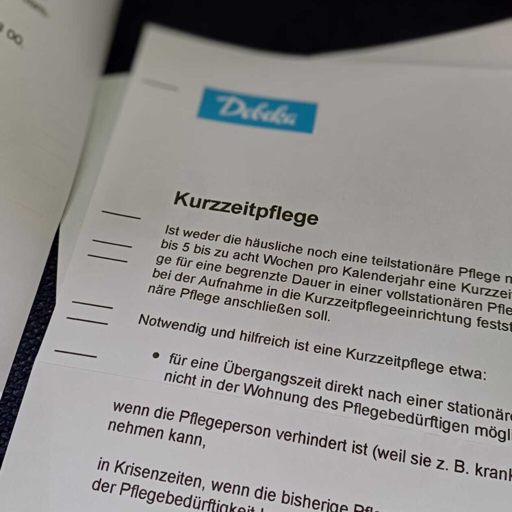 Kurzzeitpflege ist eine gute Hilfe, wenn's mal pressiert.